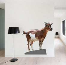 Load image into Gallery viewer, Goat Polygonal Wall decal, Goat Polygon sticker,modern wall art, Multi Color GD271