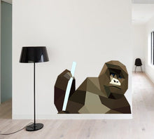 Load image into Gallery viewer, Giant 3D Orangutan Wall Decals Black Vinyl Gorilla Wall Stickers, Wall Decor for Kids Teens Bedroom Living Room Playroom Decoration-GD274