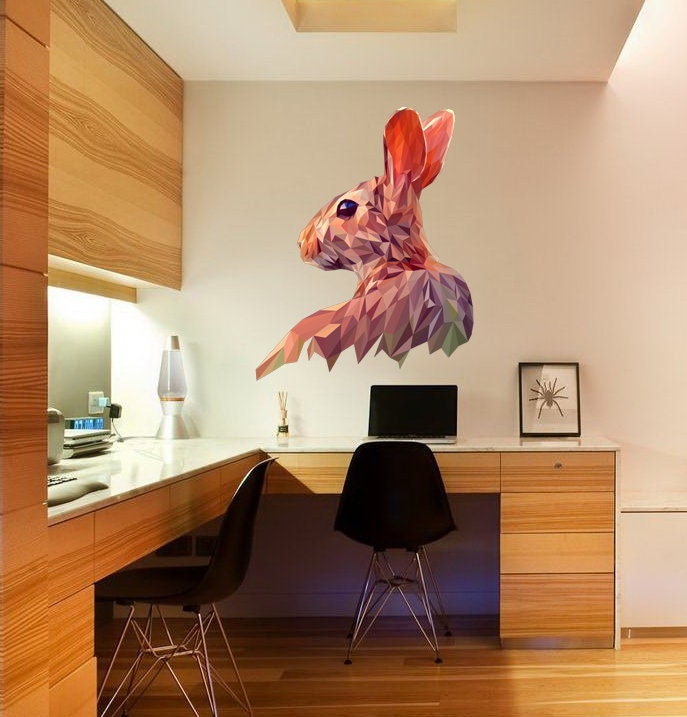 Lovely Cute Bunnies Rabbits Animal Wall Stickers Removable Wall Decals Art Decor for Nursery Baby Bedroom Playroom Living Room - GD276