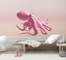 Load image into Gallery viewer, Squid Polygonal Wall decal, Wallmonkeys Squid Wall Decal Peel and Stick Graphic, Octopus Wall Sticker Ocean Sea Fish Multi Color GD285