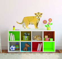 Load image into Gallery viewer, Cute Lovely Lion Animal Wall Stickers Removable Wall Decals Peel and Stick Wall Art Decorations Home Decor for Kid Nursery Baby Room GD286