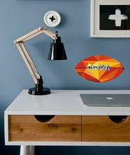 Load image into Gallery viewer, Gridiron American Football Ball Polygonal Wall decal, Large 3D Wall Decal, Self Adhesive and Removable Vinyl Sticker, Multi Color GD288