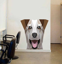 Load image into Gallery viewer, Dog Polygonal Wall decal, Dog Polygon sticker, dog bedroom decor for boys, dogs wall stickers, dog decorations for home Multi Color GD294