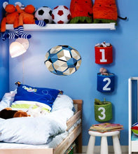 Load image into Gallery viewer, Soccer ball Polygonal Wall decal, Wall Art Soccer Ball Stickers Decals for Kids Room, modern wall art, Multi Color GD295