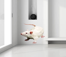 Load image into Gallery viewer, White Rat Polygonal Wall decal, Wallmonkeys Rat Wall Decal Peel and Stick Animal Graphics Multi Color GD302