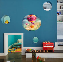Load image into Gallery viewer, Hot Air Balloon Wall Decals,Peel and Stick Removable Polygonal Wall Decals, Balloons Wall Stickers Decoration for Kids Multi Color GD320