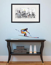 Load image into Gallery viewer, Skier Polygonal Wall decal, Skier Polygon sticker,modern wall art, Multi Color GD325