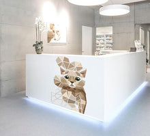 Load image into Gallery viewer, Cat Polygonal Wall decal, Cat Polygon sticker, living room decor,wall decor, room decor,modern wall art,wall sticker cat, Multi Color GD327
