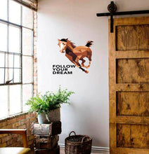 Load image into Gallery viewer, Horse Quote Dream, wall sticker, wall stickers, bedroom decor, room decor, horse stickers,Horse Quote Dream ,horse decor, Multi Color GD330