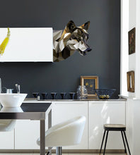 Load image into Gallery viewer, Wolf Polygonal Wall decal, Polygonal Wolf Room Wall Decal, Art Stickers Decorations - Vinyl Decor for Living Dining Room Multi Color GD337