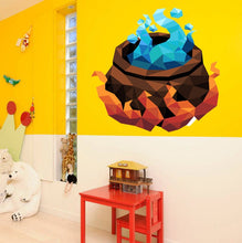 Load image into Gallery viewer, Witch's cauldron Polygonal Wall decal, Witch's cauldron Polygon sticker,modern wall art, Multi Color GD344