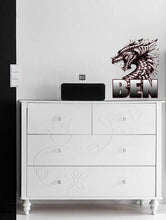 Load image into Gallery viewer, Dragon Custom name wall decal, personalized sticker, personalized decal, nursery decal baby boy stickers, baby girl decal GD393
