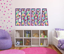 Load image into Gallery viewer, Dragon Custom name wall decal, personalized sticker, personalized decal, Dragon nursery decal baby boy stickers, baby girl decal GD394