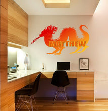 Load image into Gallery viewer, Dragon Custom name wall decal, personalized sticker, art, decal, nursery decal baby boy stickers, Dragon room décor baby girl decal GD395