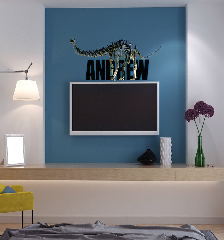 Dinosaur diplodocus Custom name wall decal, personalized sticker, personalized decal, nursery decal baby boy stickers, baby girl decal GD406