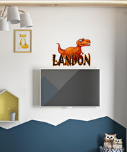 Load image into Gallery viewer, Dinosaur Custom name wall decal, Baby Boy Girl Unisex - Nursery Decal for Home Bedroom Children , dinosaur decals for boys room, GD409