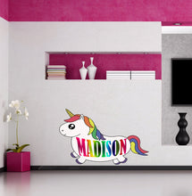 Load image into Gallery viewer, Pony Custom name wall decal, personalized sticker, personalized decal, nursery decal baby boy stickers, baby girl decal GD417