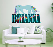 Load image into Gallery viewer, Pony Custom name wall decal, personalized sticker, personalized decal, nursery decal baby boy stickers, baby girl decal GD419