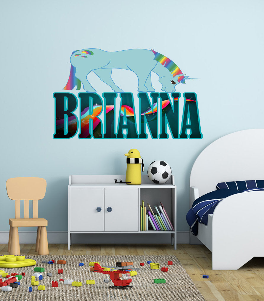 Pony Custom name wall decal, personalized sticker, personalized decal, nursery decal baby boy stickers, baby girl decal GD419