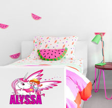 Load image into Gallery viewer, Unicorn Custom name wall decal, unicorn room decor for girls bedroom, toddler room decor for girls, wall decor for bedroom, GD425