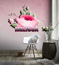 Load image into Gallery viewer, Vintage Peony Wall Decal,Custom Vinyl Decals, Peony Flower Wall Stickers,Flower Wall Art ,Peony Wall Mural for Bedroom Wall Decor GD437