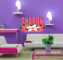 Load image into Gallery viewer, Lilies flower decals for walls, personalized sticker, personalized decal, nursery decal baby boy stickers, baby girl decal GD442