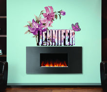 Load image into Gallery viewer, Lilies custom wall decal, purple flower wall stickers, 3d flower wall decor, lily flower wall stickers wall decor living room - GD443