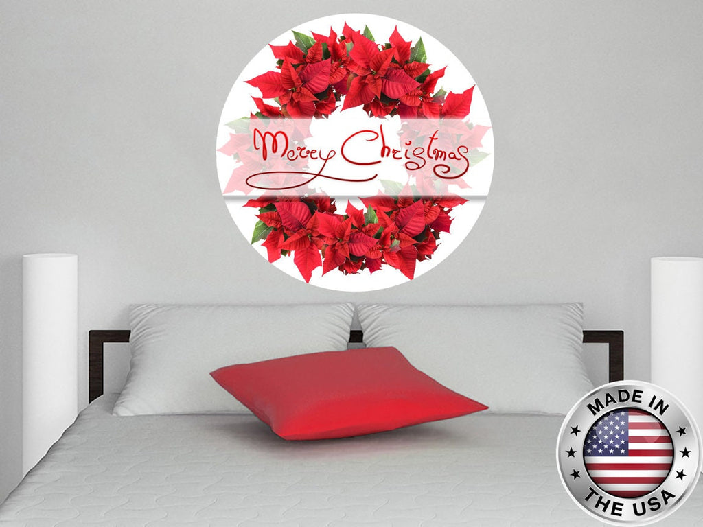 Merry Christmas Wall Decal. Holiday Vinyl Sticker. Christmas Wall Mural. Merry Christmas Themed Removable Decor. Holiday Decoration NT202
