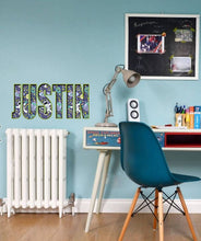 Load image into Gallery viewer, Space Planets Custom name wall decal, personalized sticker, personalized decal, nursery decal baby boy stickers, baby girl decal GD452
