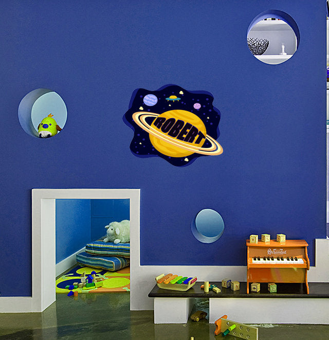 custom name Kids Wall Stickers Universe Space Wall Sticker Large Size Planet Wall Decal Space Wall Decor for Bedroom Classroom- GD453