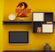 Load image into Gallery viewer, Dragon Custom name wall decal, personalized sticker, personalized decal, nursery decal baby boy stickers, baby girl decal GD392
