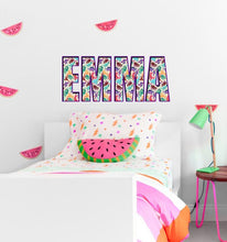 Load image into Gallery viewer, Dragon Custom name wall decal, personalized sticker, personalized decal, Dragon nursery decal baby boy stickers, baby girl decal GD394