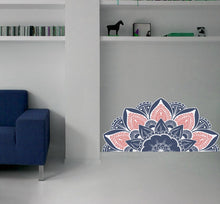 Load image into Gallery viewer, Amazing Home Decor-Half Mandala Wall Decals/Boho Wall Decor/Headboard Sticker/Bohemian Decor/Boho Decal/Home Decor/Mandala Wall-GD484