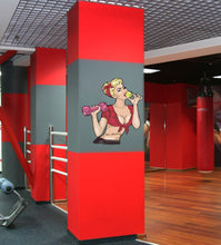 Load image into Gallery viewer, Wall Vinyl Decal Home Decor Art Sticker Woman Lifting Weights Sports Gym Fitness Retro Room Removable Stylish Mural Unique Design-GD491
