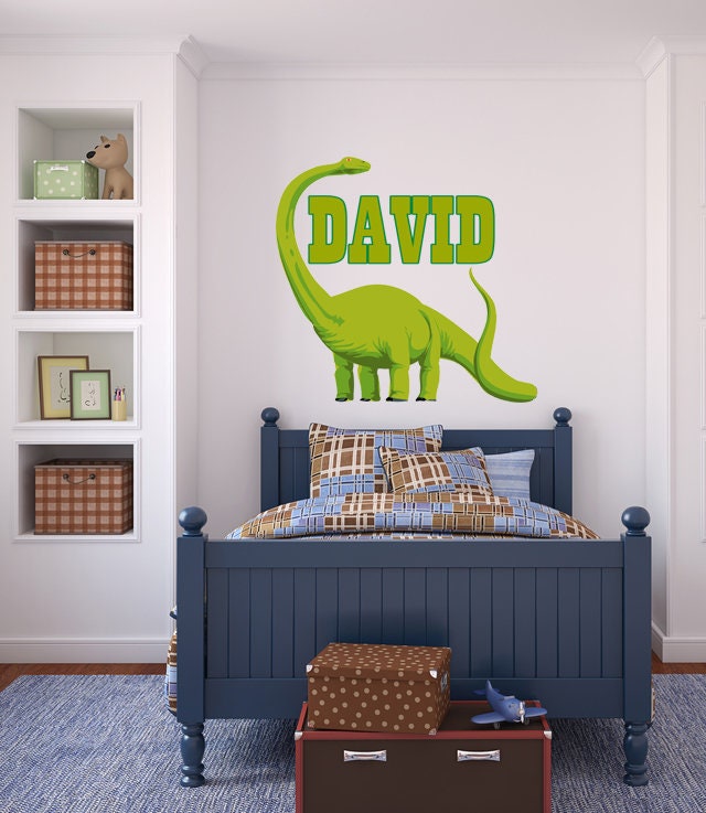 Dinosaur diplodocus Custom name wall decal, personalized sticker, personalized decal, nursery decal baby boy stickers, baby girl decal GD403