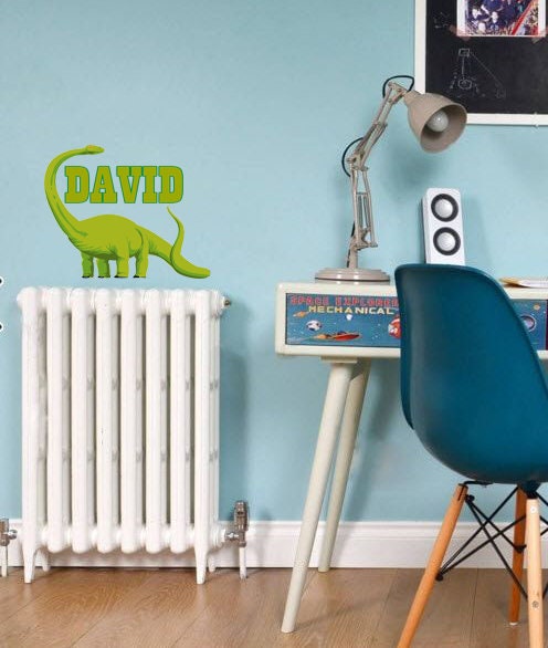 Dinosaur diplodocus Custom name wall decal, personalized sticker, personalized decal, nursery decal baby boy stickers, baby girl decal GD403