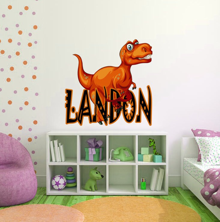 Dinosaur Custom name wall decal, Baby Boy Girl Unisex - Nursery Decal for Home Bedroom Children , dinosaur decals for boys room, GD409