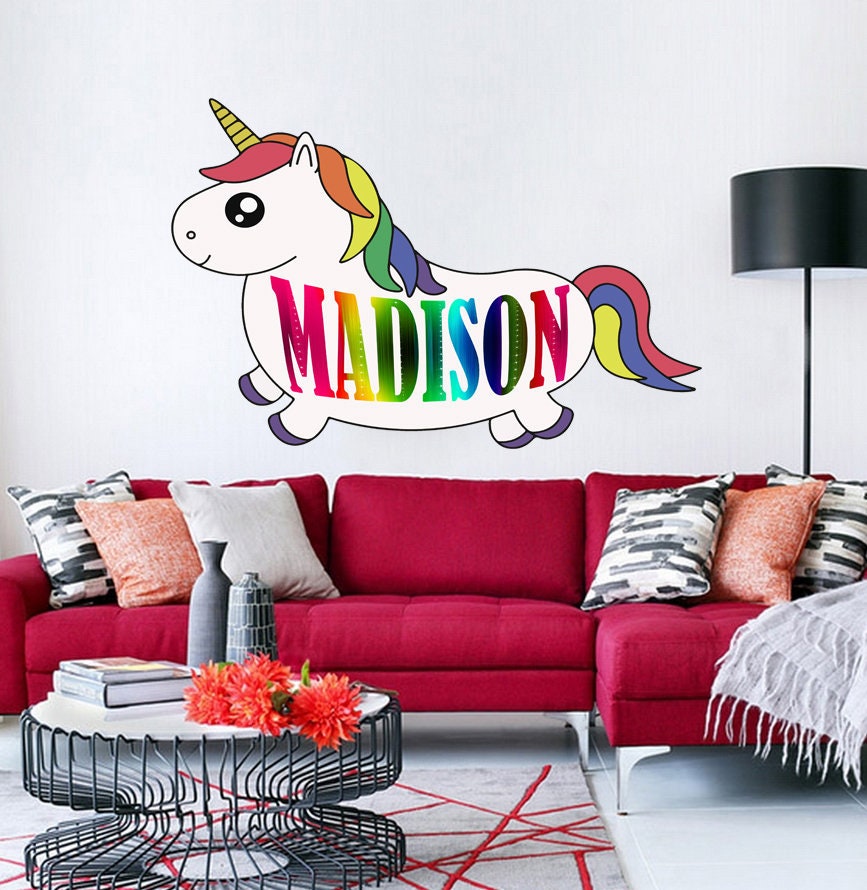 Pony Custom name wall decal, personalized sticker, personalized decal, nursery decal baby boy stickers, baby girl decal GD417