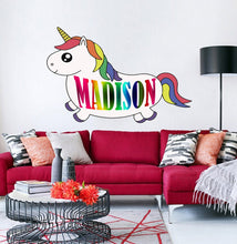 Load image into Gallery viewer, Pony Custom name wall decal, personalized sticker, personalized decal, nursery decal baby boy stickers, baby girl decal GD417