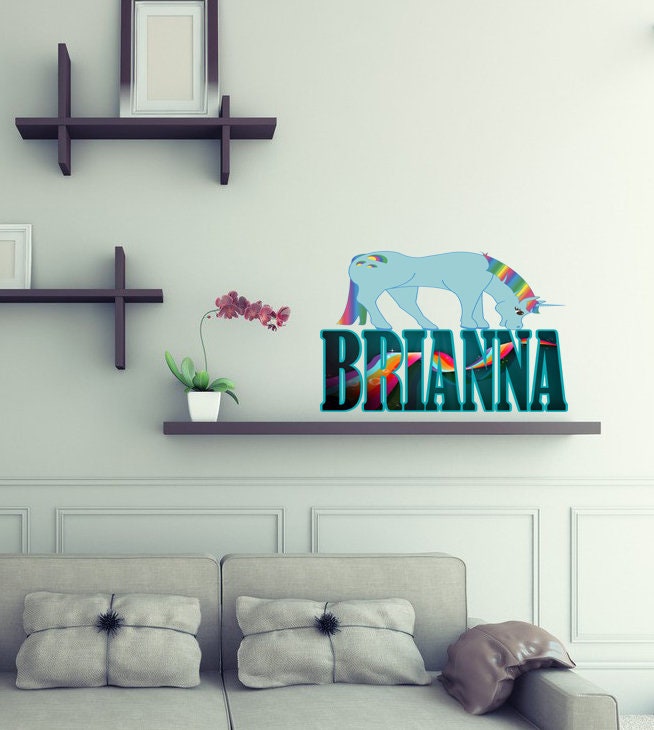 Pony Custom name wall decal, personalized sticker, personalized decal, nursery decal baby boy stickers, baby girl decal GD419