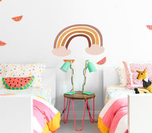 Load image into Gallery viewer, Boho Rainbow Wall Decal Clouds Kids Room Decor, Boho Cloud vinyl sticker, baby stickers, Girl decal, Boy decals-GD508