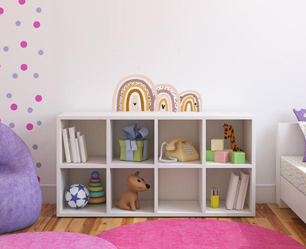 Rainbow Wall Decals, Wall Stickers for Kids Room Decor,Boho Classroom Decor, Inspirational Wall Decals for Girls Bedroom Removable-GD509