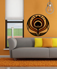 Load image into Gallery viewer, Boho Mandala Heart Wall Decal Bohemian Style Wall Sticker Boho Circle Wall Art, living room decor, boho wall decals for bedroom-GD511