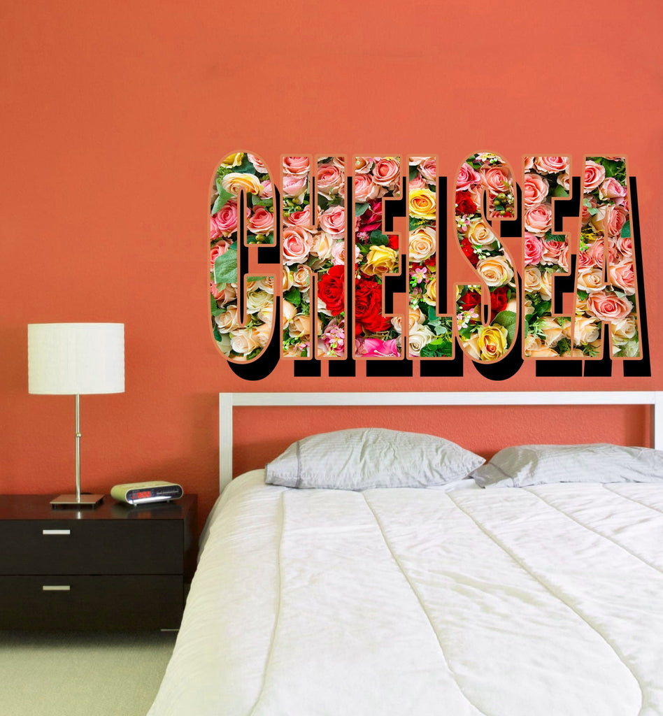 Rose Stickers, Flower Mural,Large Flower Wall Decals for Girls Room-Window Sticker Flower- Custom Vinyl Decals for Nursery Decor GD426