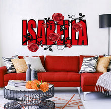 Load image into Gallery viewer, Red Rose Stickers,Large Flower Wall Decals for Girls Room-Window Sticker Flower- Custom Vinyl Decals for Nursery Decor GD427
