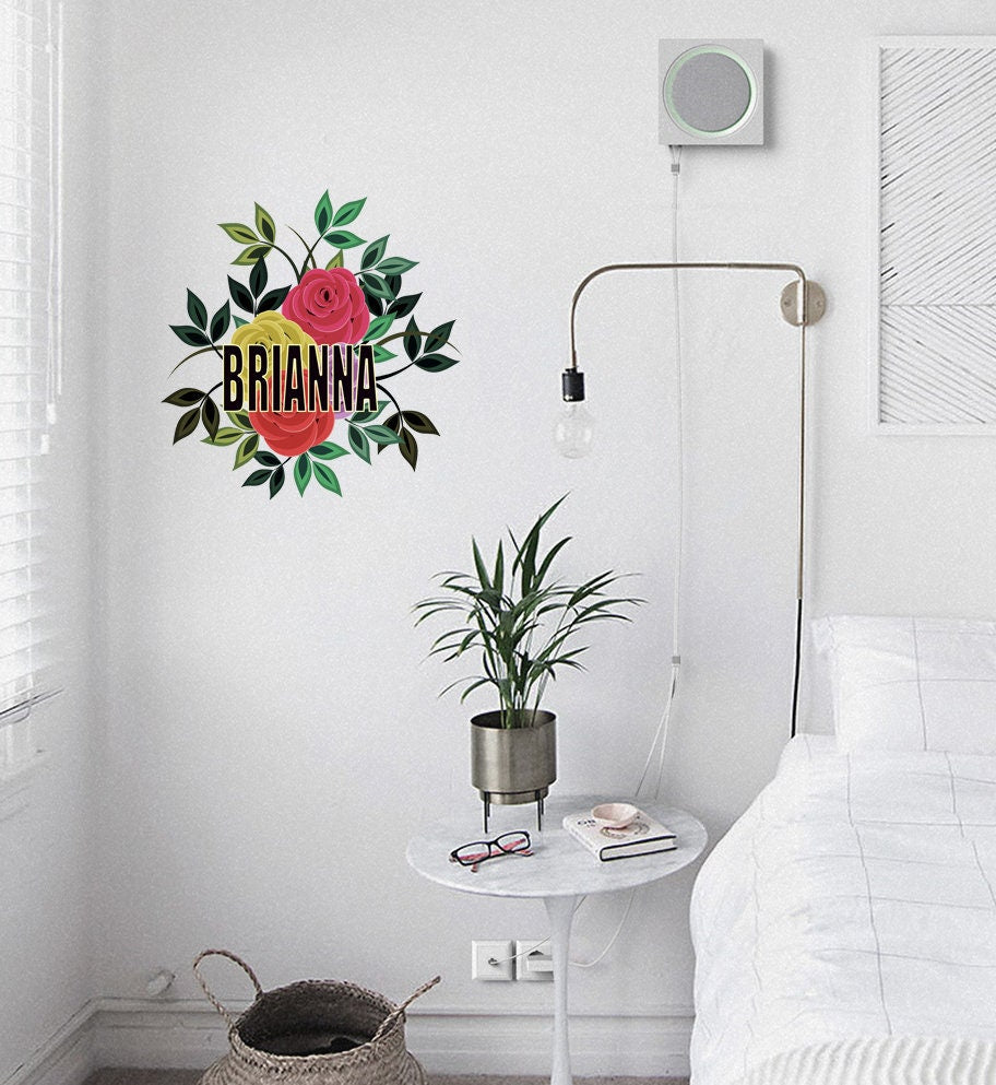 Rose Stickers, Flower Mural,Large Flower Wall Decals for Girls Room-Window Sticker Flower- Custom Vinyl Decals for Nursery Decor