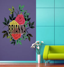 Load image into Gallery viewer, Rose Stickers, Flower Mural,Large Flower Wall Decals for Girls Room-Window Sticker Flower- Custom Vinyl Decals for Nursery Decor