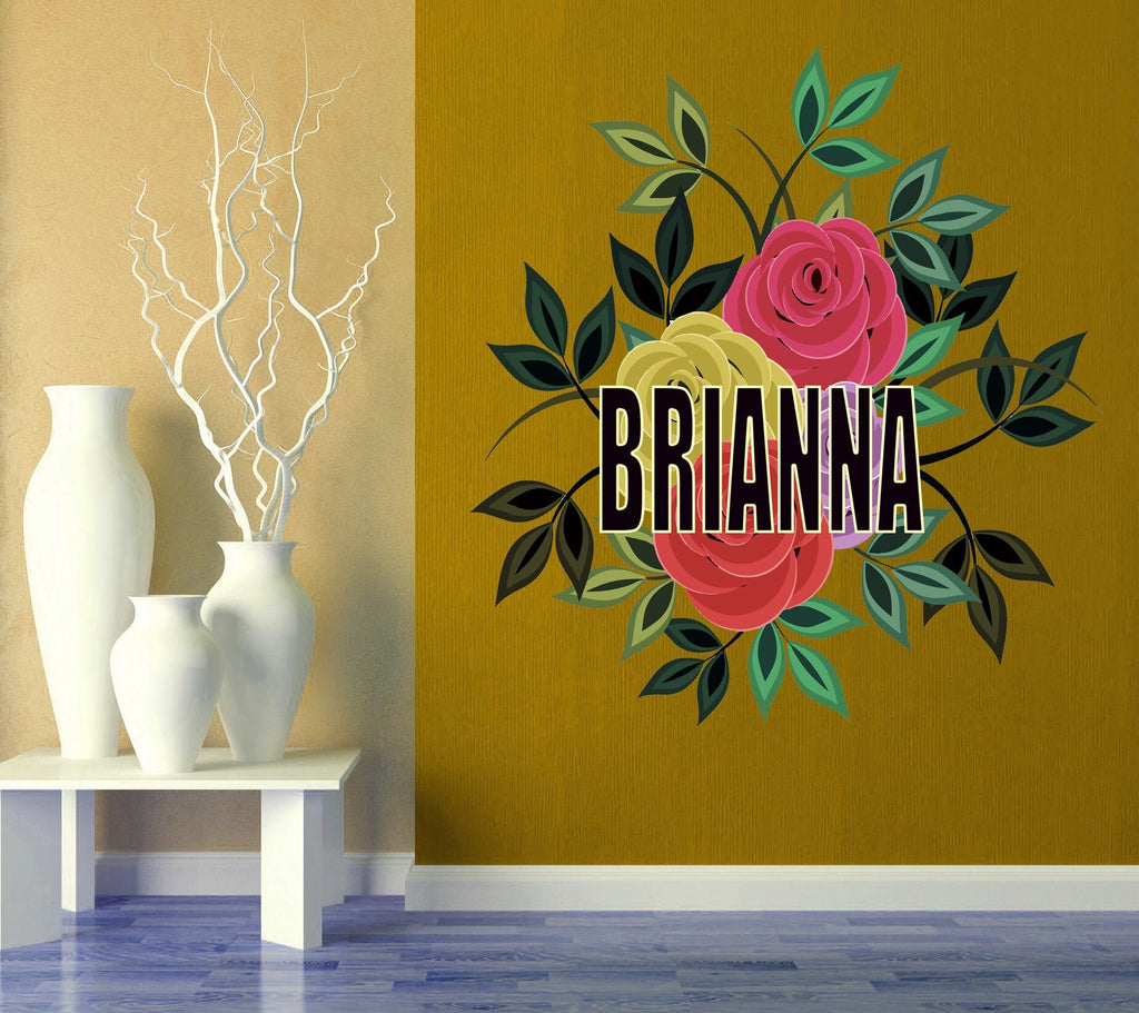 Rose Stickers, Flower Mural,Large Flower Wall Decals for Girls Room-Window Sticker Flower- Custom Vinyl Decals for Nursery Decor