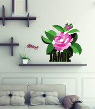 Load image into Gallery viewer, Rose Sticker-Custom Name Wall Decal - Rose Decals for Wall - Peony Rose-Bathroom Flower Decor (wall decals peel and stick) GD431