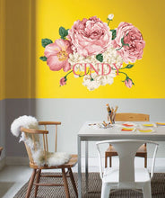 Load image into Gallery viewer, Vintage Peony Wall Decal, Custom Vinyl Decals, Peony Flower Wall Stickers,Flower Wall Art ,Peony Wall Mural for Bedroom Wall Decor GD435